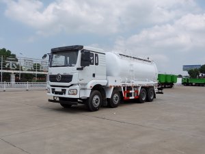 8x4陝汽德(dé)龍M3000系列SGZ5311GFLSX6型粉罐車(chē)|18立方油田專用(yòng)下灰罐車(chē)（上置空壓機）