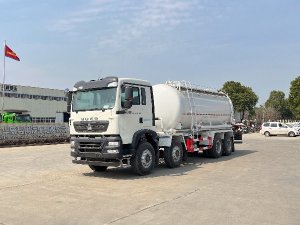 8x4重汽豪沃TX系列SGZ5310GXHZZ6T5型油田專用(yòng)下灰罐車(chē)|17立方固井水泥罐車(chē)|重晶石粉罐車(chē)