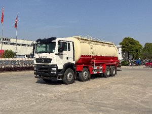 8x4重汽豪沃SGZ5312GFLZZ6T5型粉罐車(chē)/油田專用(yòng)下灰罐車(chē)/固井水泥罐車(chē)